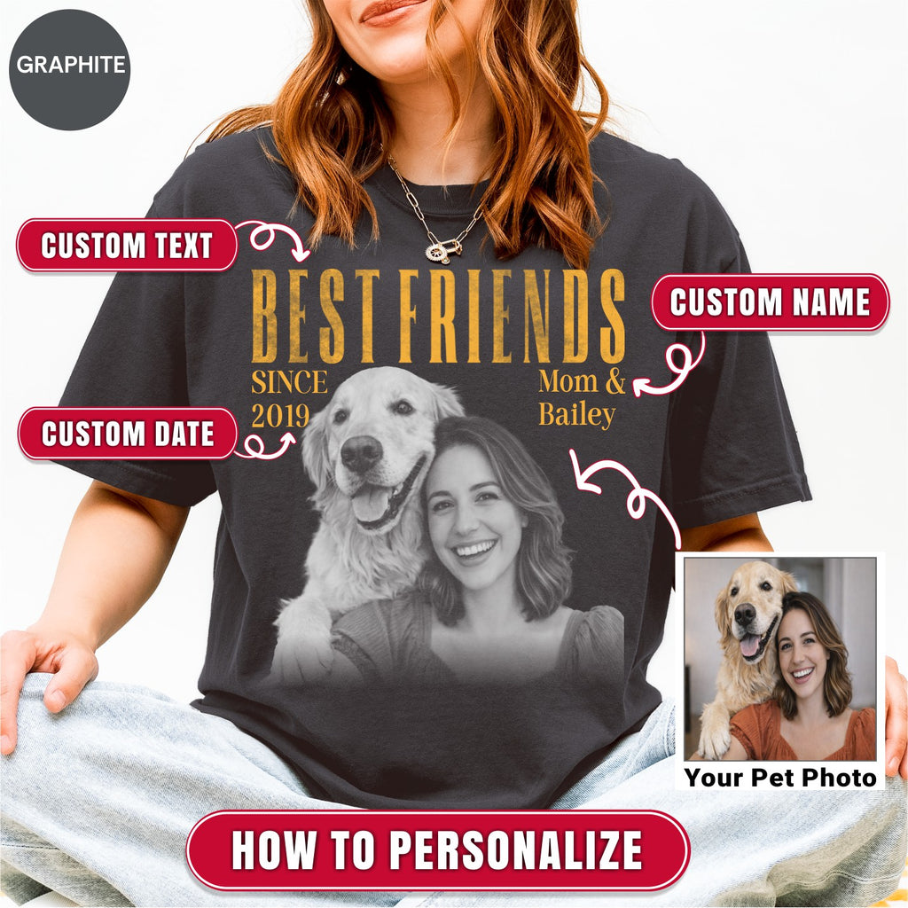 Custom Dog Photo Shirt for Dog Mom