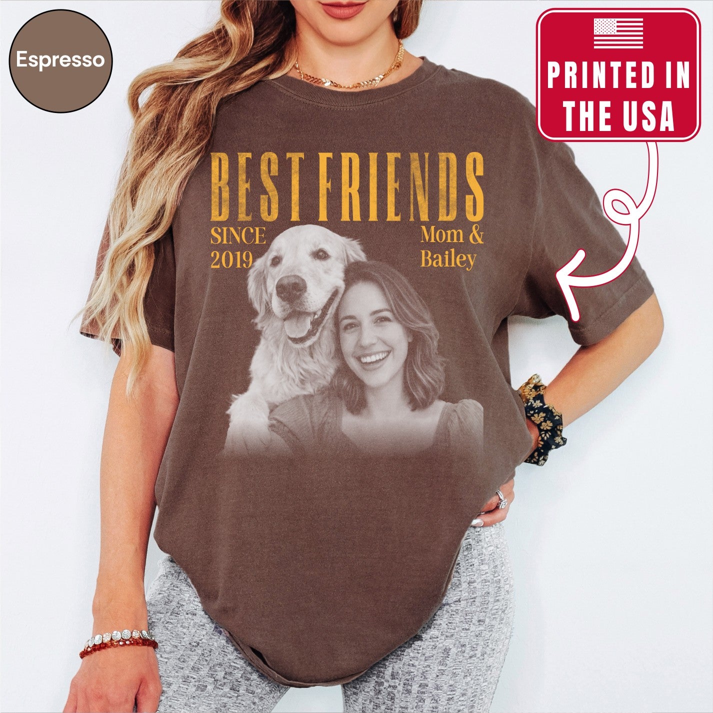 Custom Dog Photo Shirt for Dog Mom