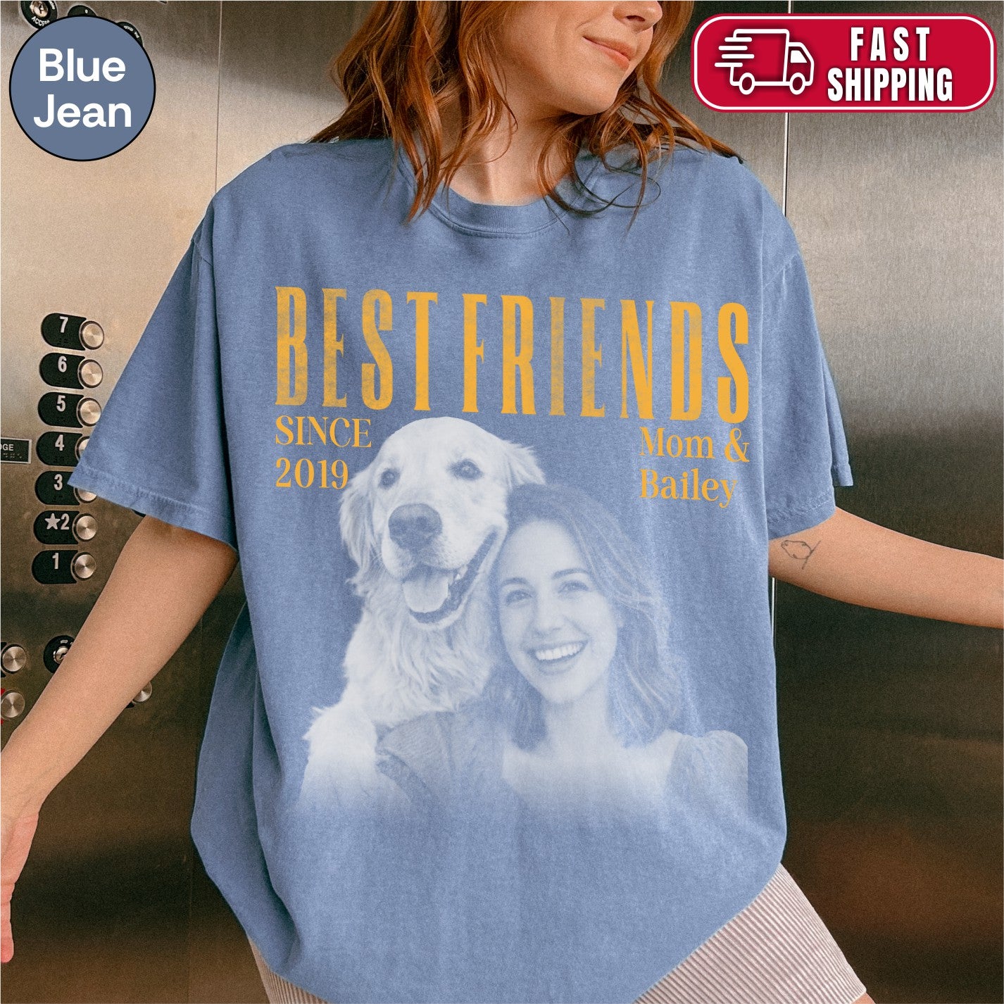 Custom Dog Photo Shirt for Dog Mom