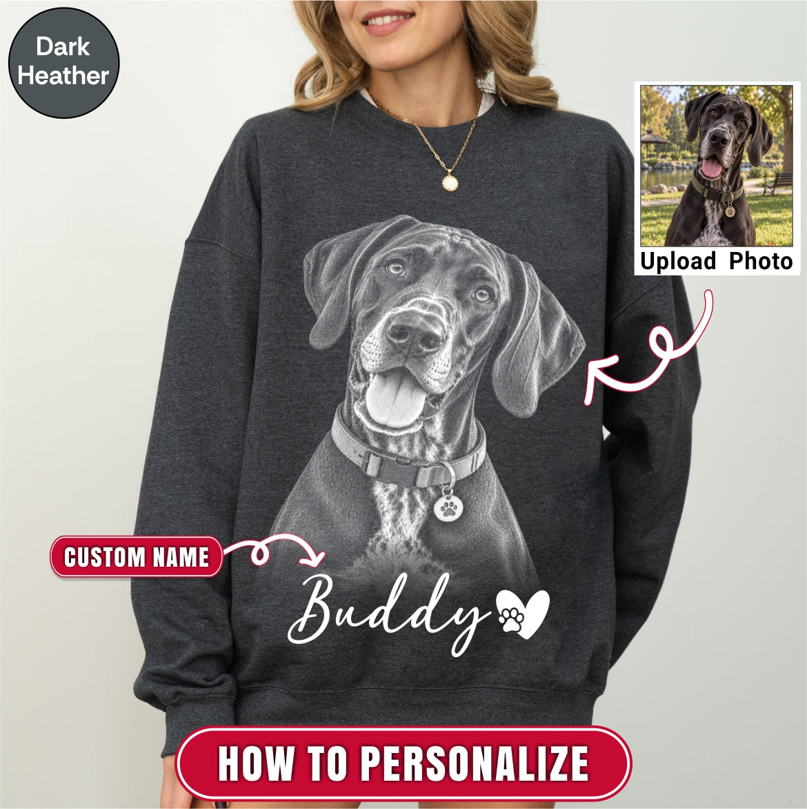 Custom Pet Photo Sweatshirt