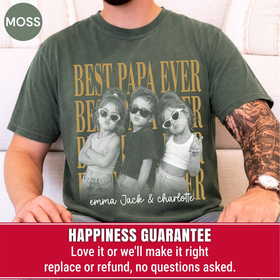 Custom Best Papa Ever Bootleg Style Shirt