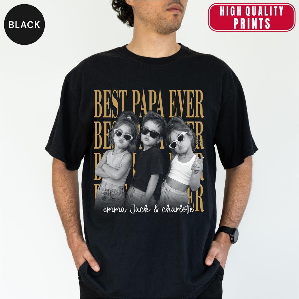 Custom Best Papa Ever Bootleg Style Shirt