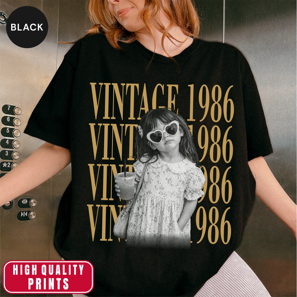 Custom Vintage 1986 40th Birthday Bootleg Style Shirt