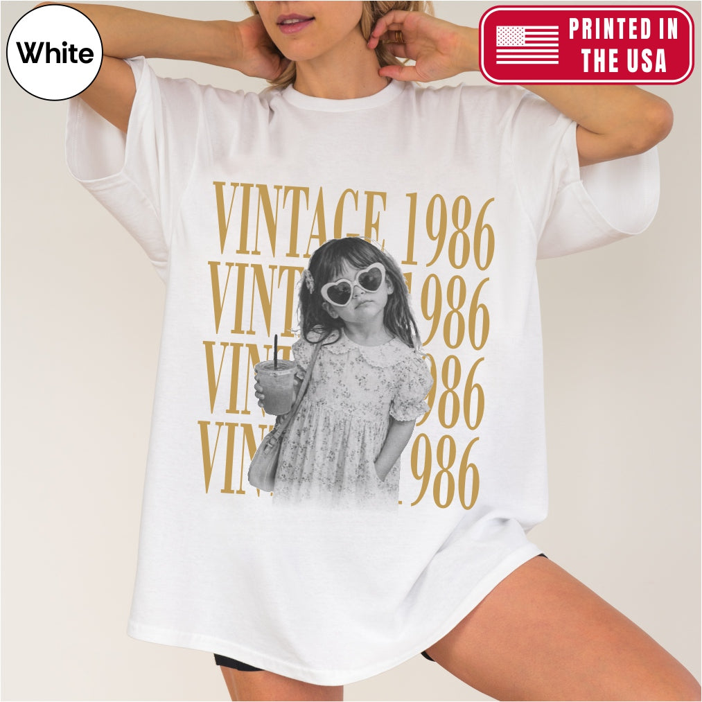 Custom Vintage 1986 40th Birthday Bootleg Style Shirt