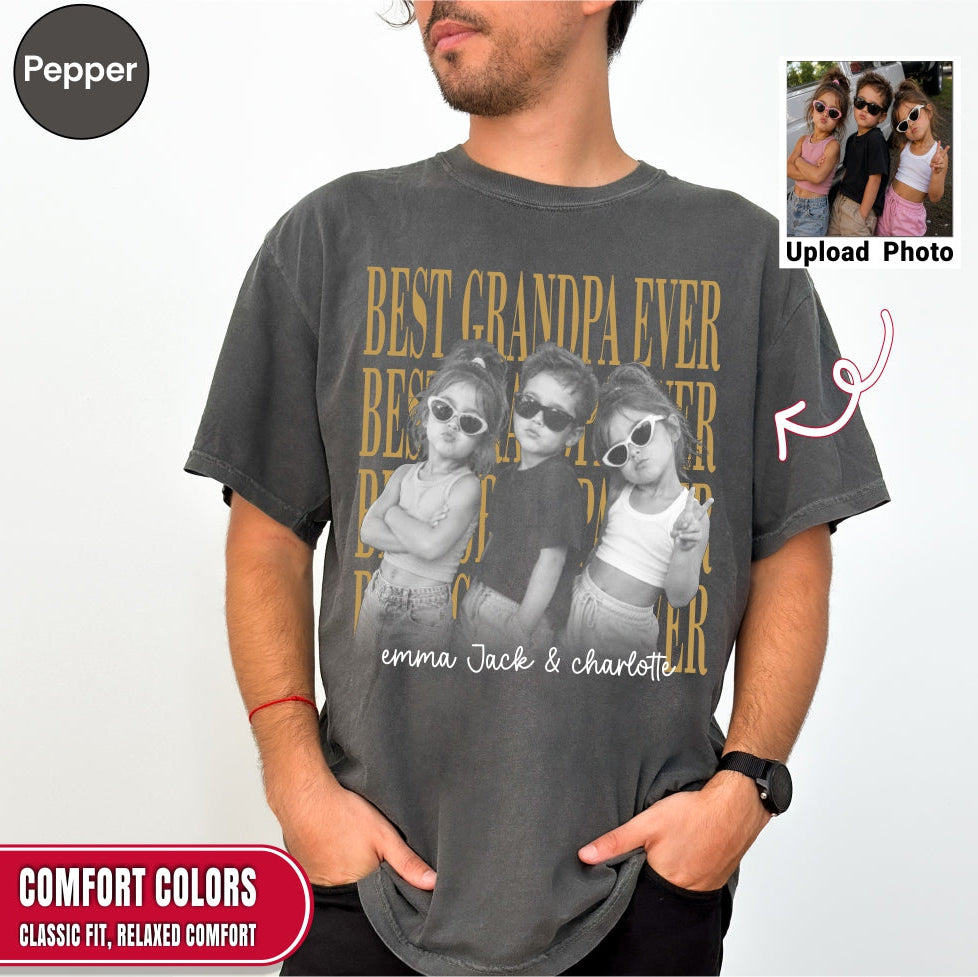 Custom Best Grandpa Ever Bootleg Style Shirt