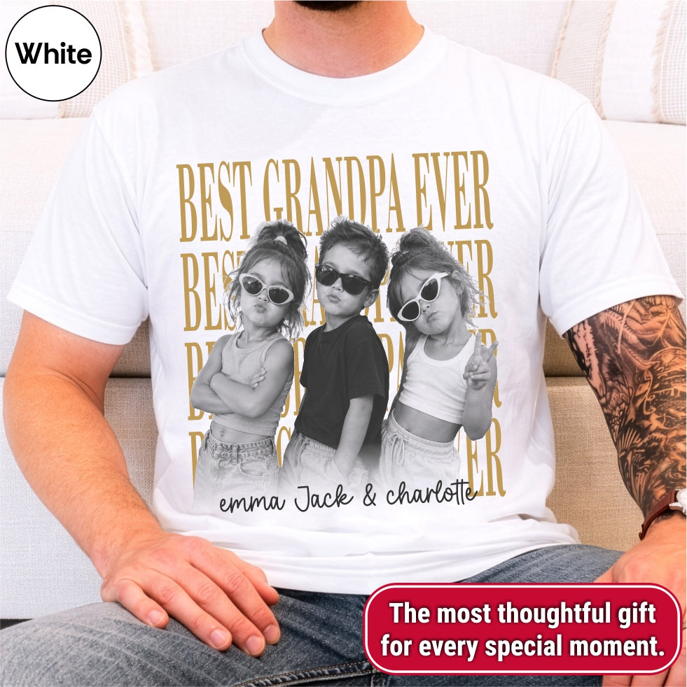 Custom Best Grandpa Ever Bootleg Style Shirt