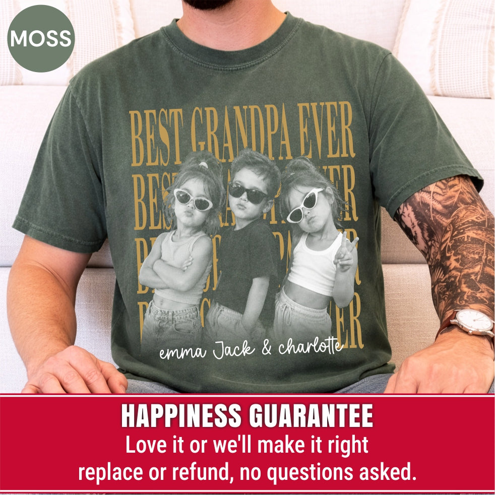 Custom Best Grandpa Ever Bootleg Style Shirt