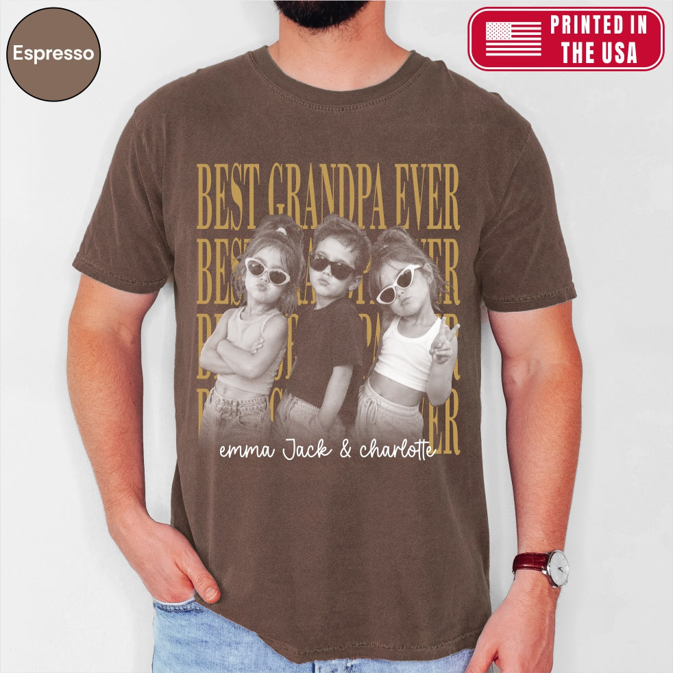 Custom Best Grandpa Ever Bootleg Style Shirt
