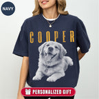 Custom Vintage 90s Dog Portrait Shirts, Bold Portrait Style