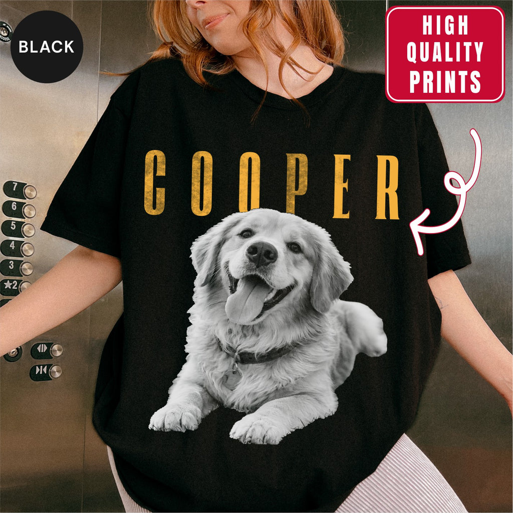Custom Vintage 90s Dog Portrait Shirts, Bold Portrait Style