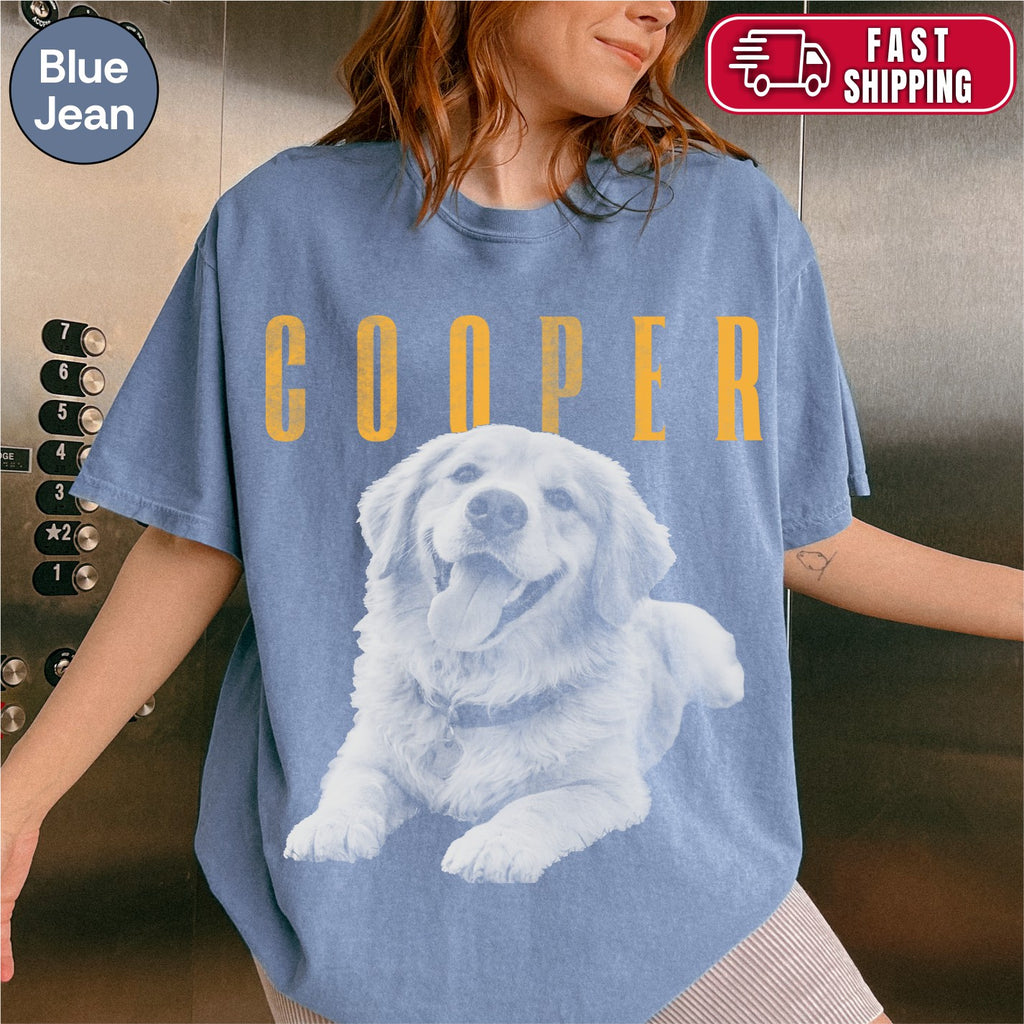 Custom Vintage 90s Dog Portrait Shirts, Bold Portrait Style