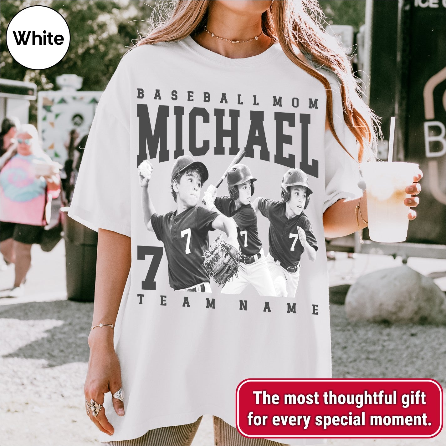 Baseball Mom Custom Photo Shirt