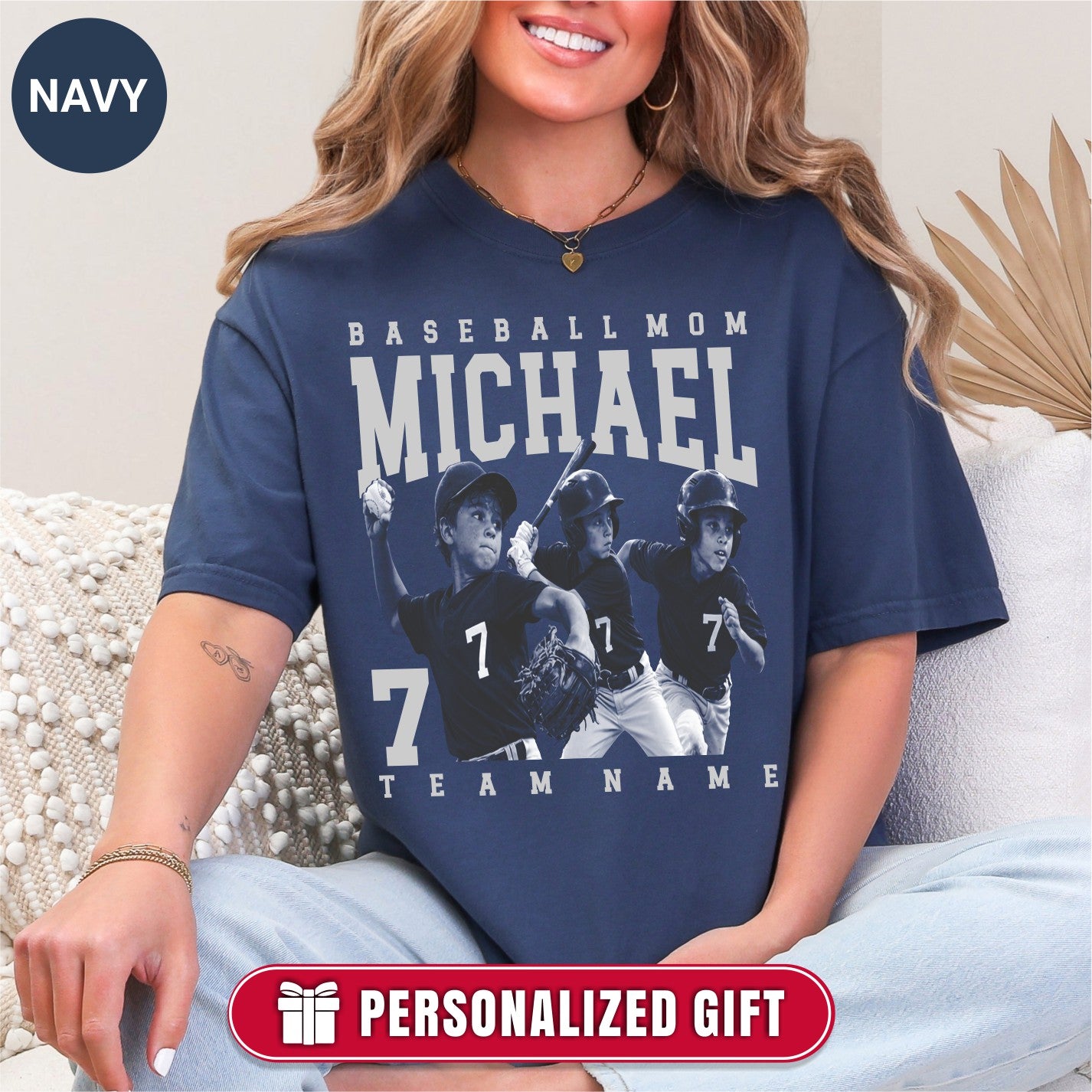 Baseball Mom Custom Photo Shirt