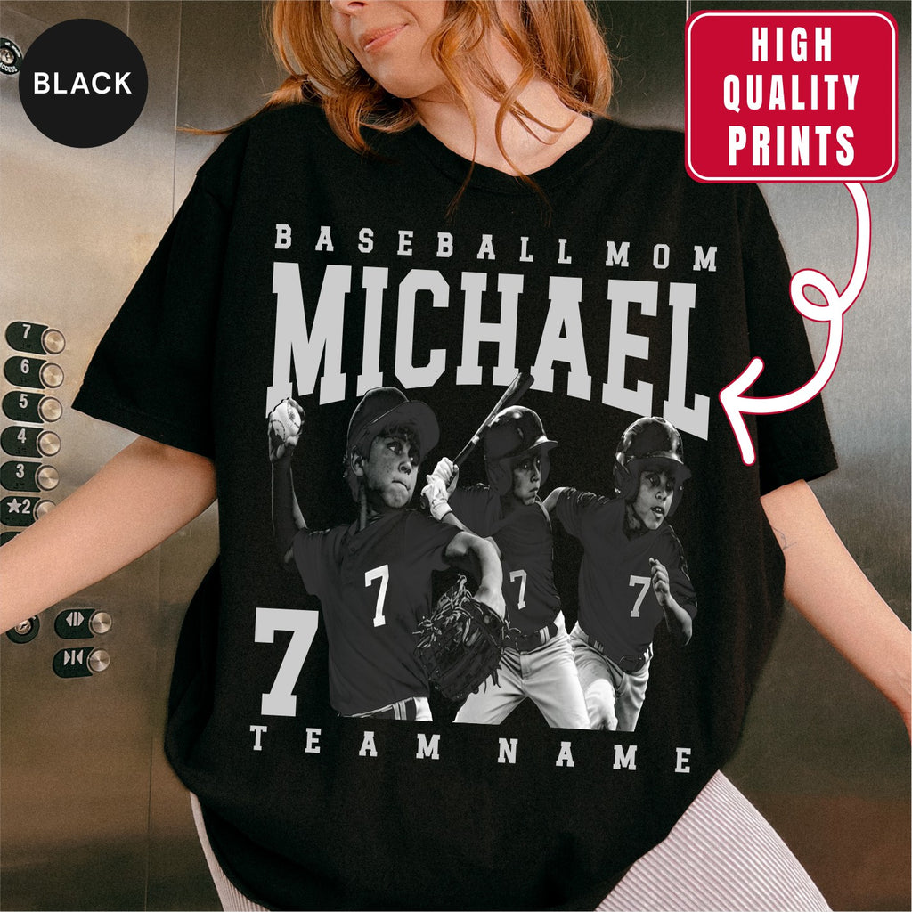 Baseball Mom Custom Photo Shirt