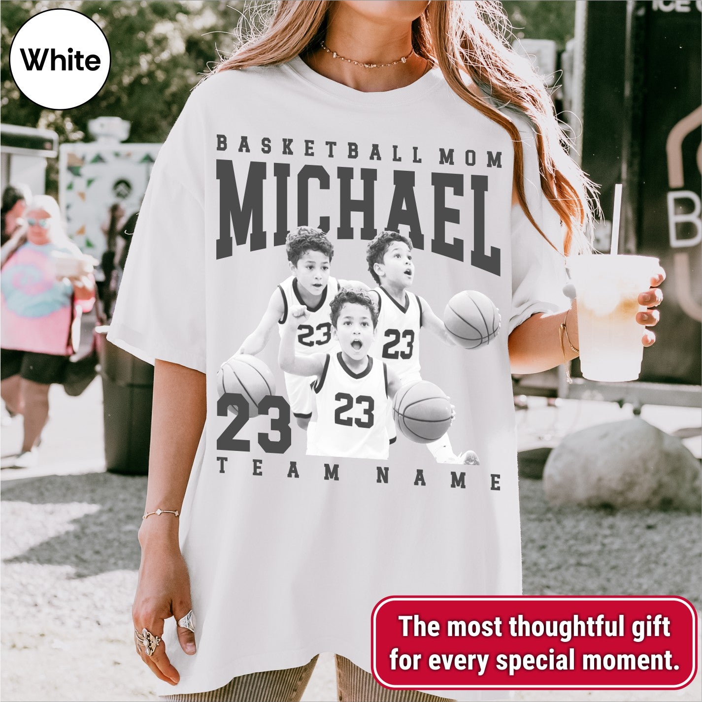 Basketball Mom Custom Photo Shirt