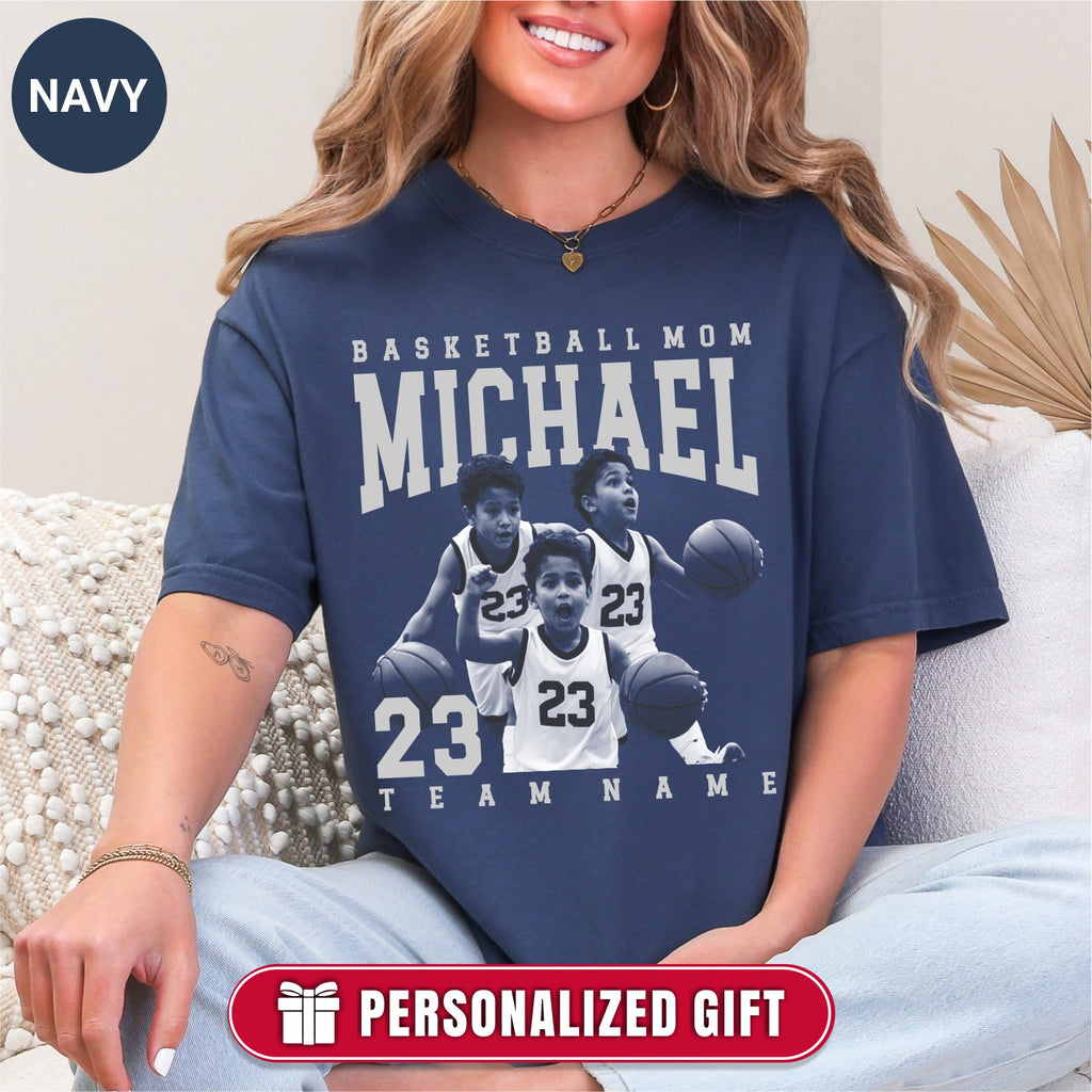 Basketball Mom Custom Photo Shirt