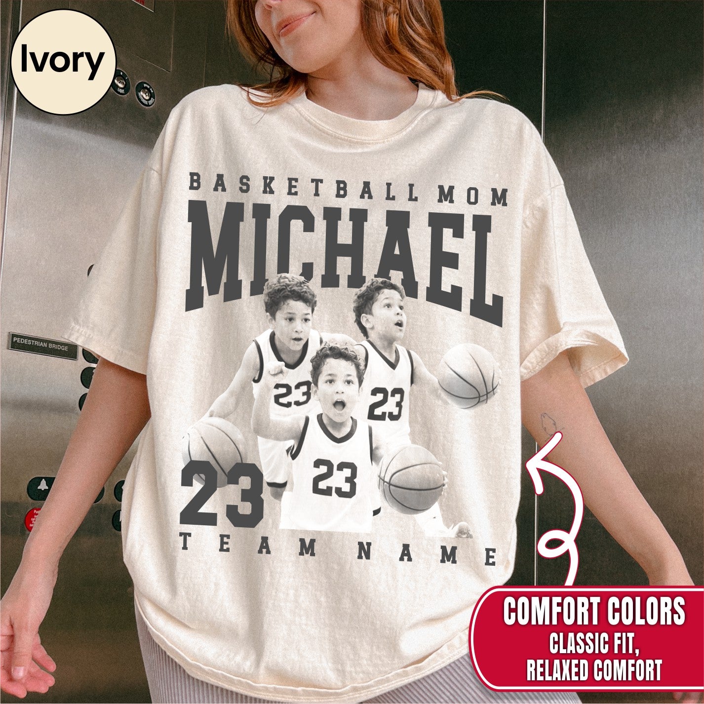 Basketball Mom Custom Photo Shirt