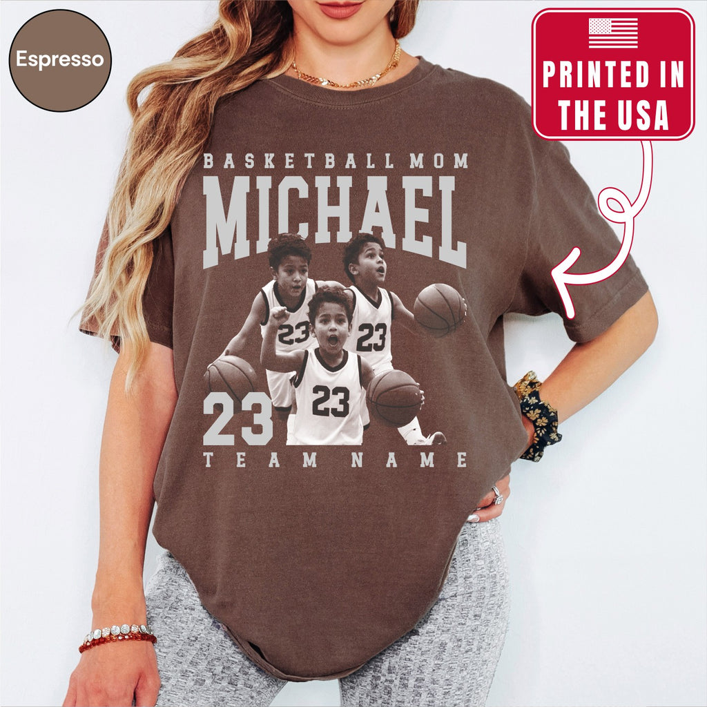 Basketball Mom Custom Photo Shirt