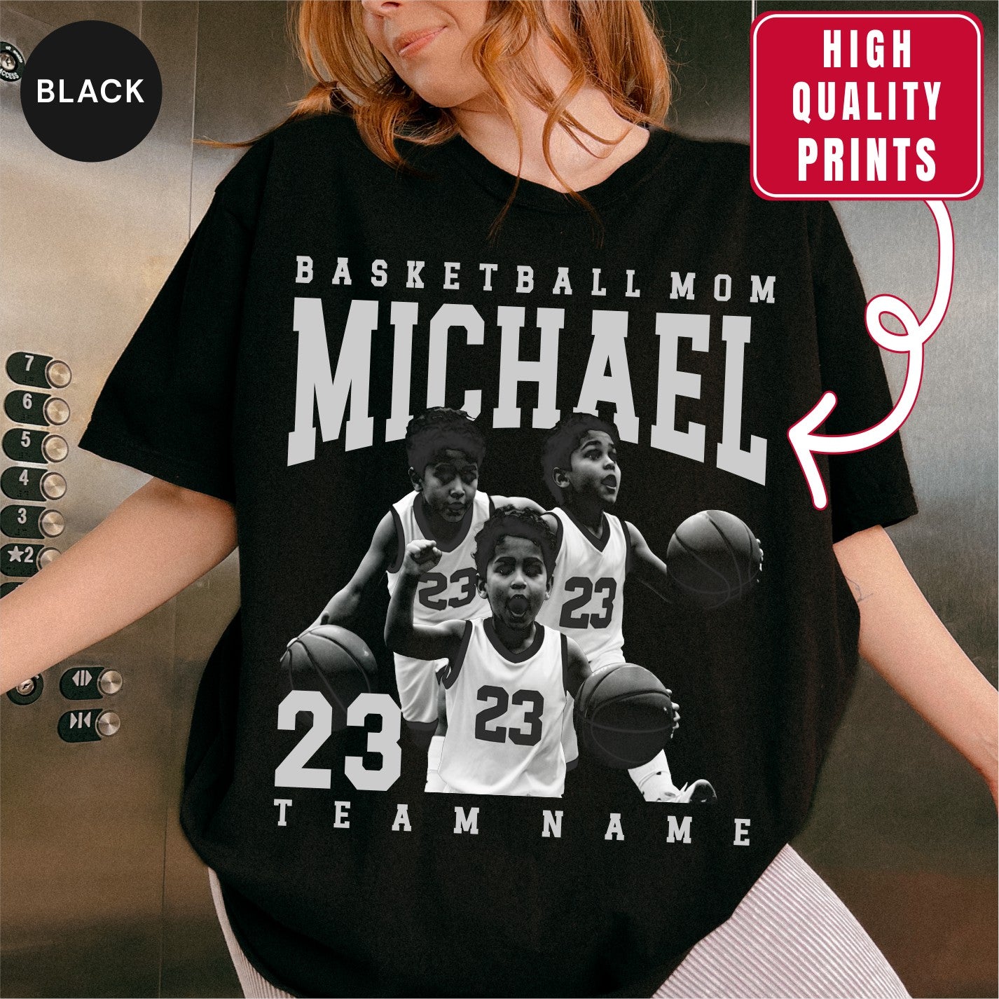 Basketball Mom Custom Photo Shirt