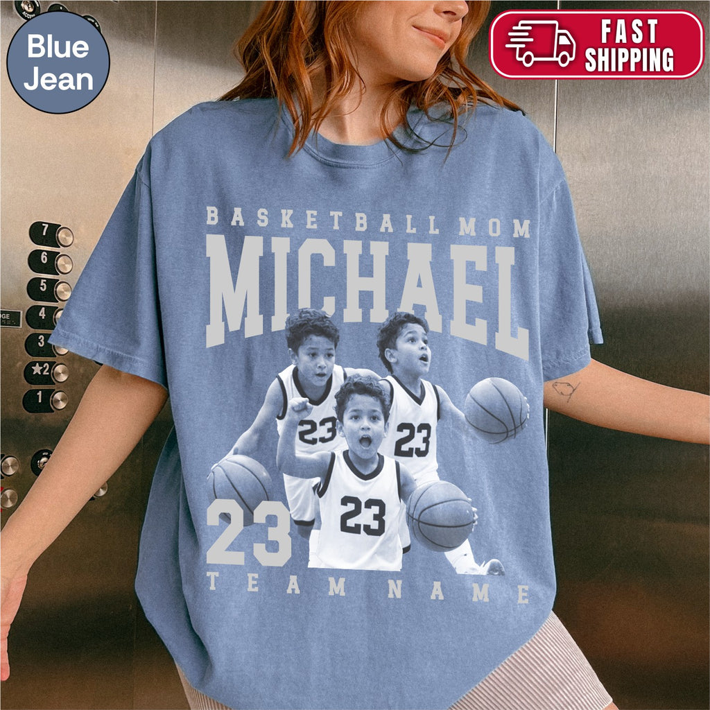 Basketball Mom Custom Photo Shirt