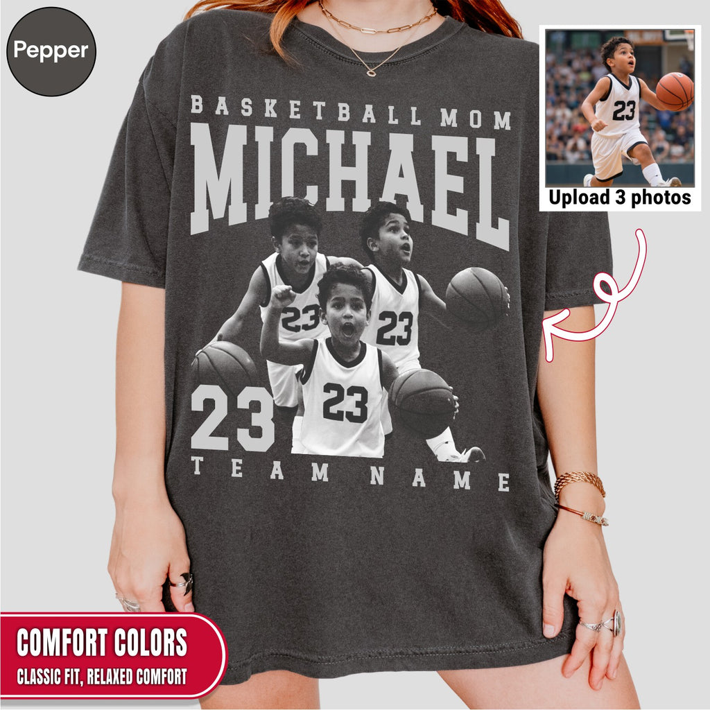 Basketball Mom Custom Photo Shirt