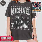 Senior Baseball Mom Custom Photo Shirt
