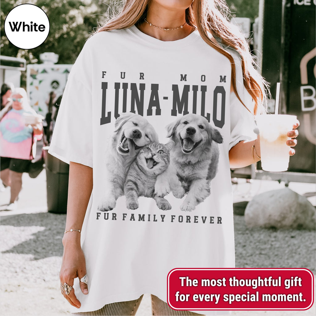 Custom Pet Photo Shirt for Fur Mom