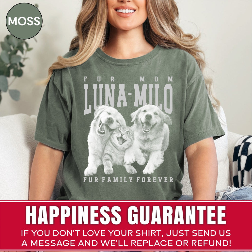 Custom Pet Photo Shirt for Fur Mom