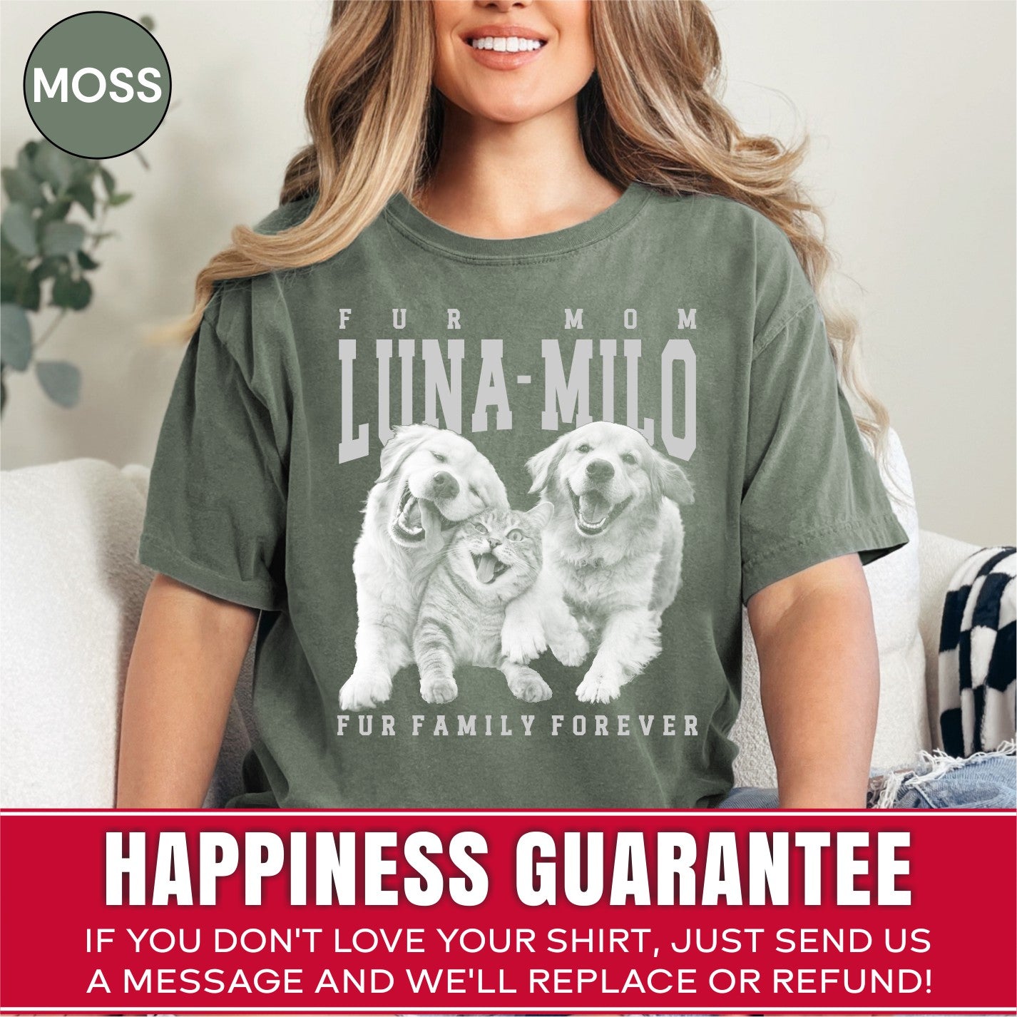 Custom Pet Photo Shirt for Fur Mom