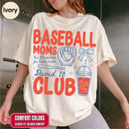 Custom Baseball Mom Club Shirt, Retro Baseball Doodle Style