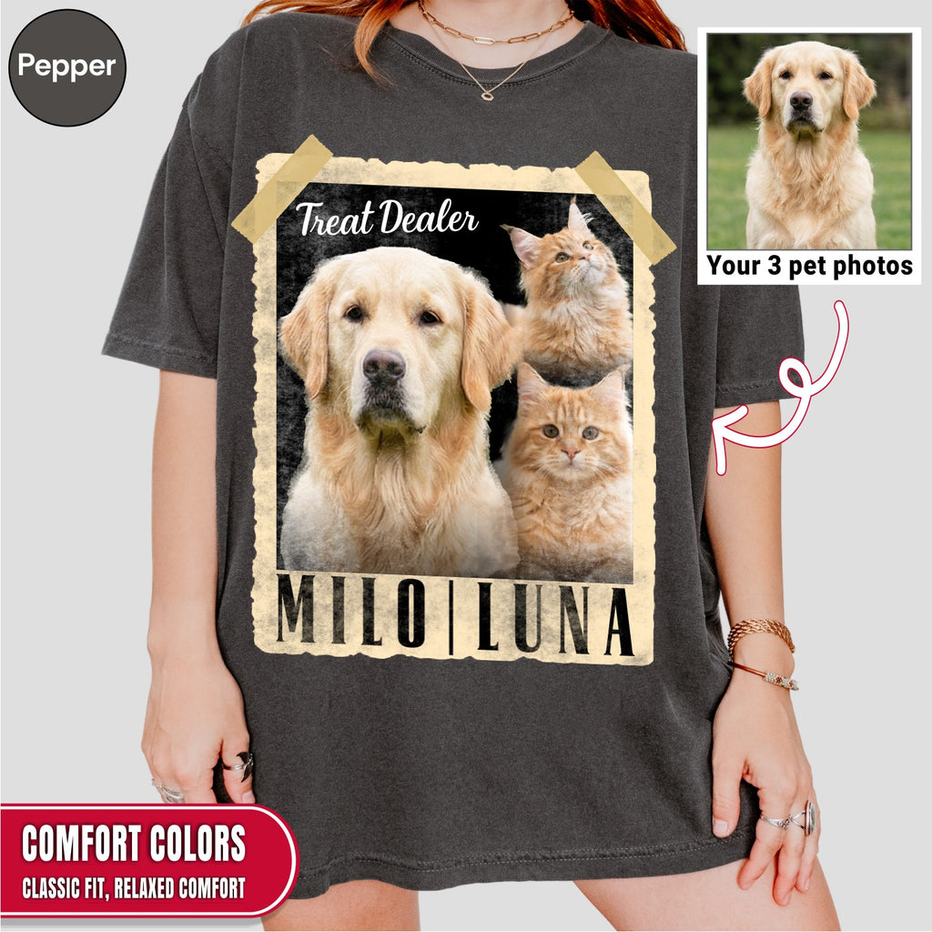 Custom Retro Polaroid Style Pet Photo Shirt