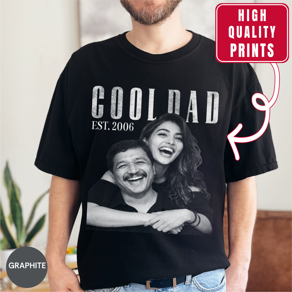 New Dad Est 2026 Shirt - Custom Dad Photo Tshirt