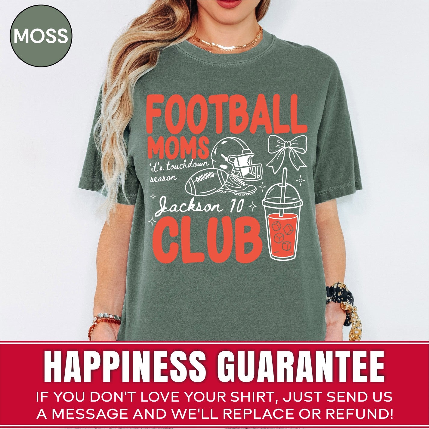 Custom Football Mom Club Shirt, Retro Football Doodle Style