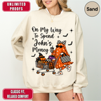 Custom Halloween Funny Ghost Shopping Sweatshirt