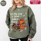 Custom Halloween Funny Ghost Shopping Sweatshirt