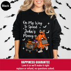 Custom Halloween Funny Ghost Shopping Sweatshirt