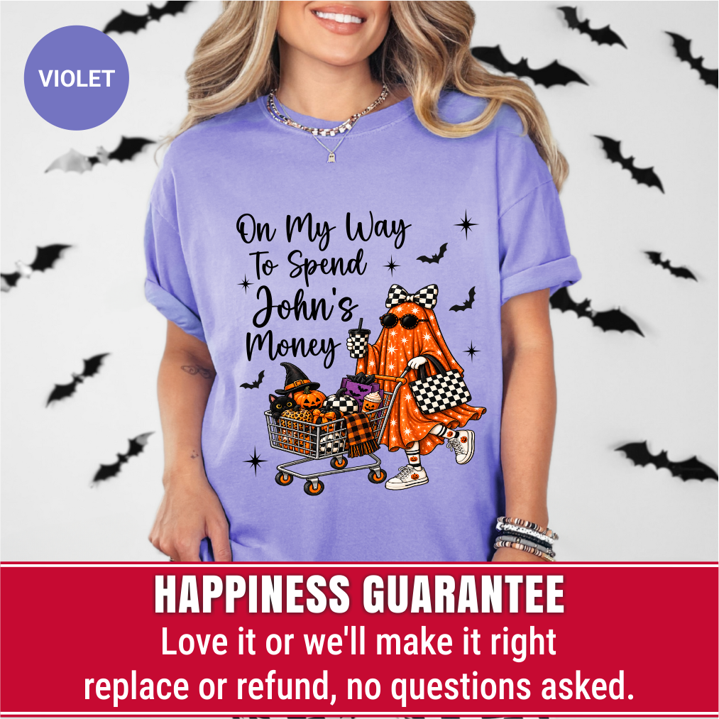 Personalized Funny Wife Halloween Shopping Humor Shirts
