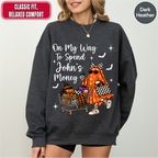 Custom Halloween Funny Ghost Shopping Sweatshirt