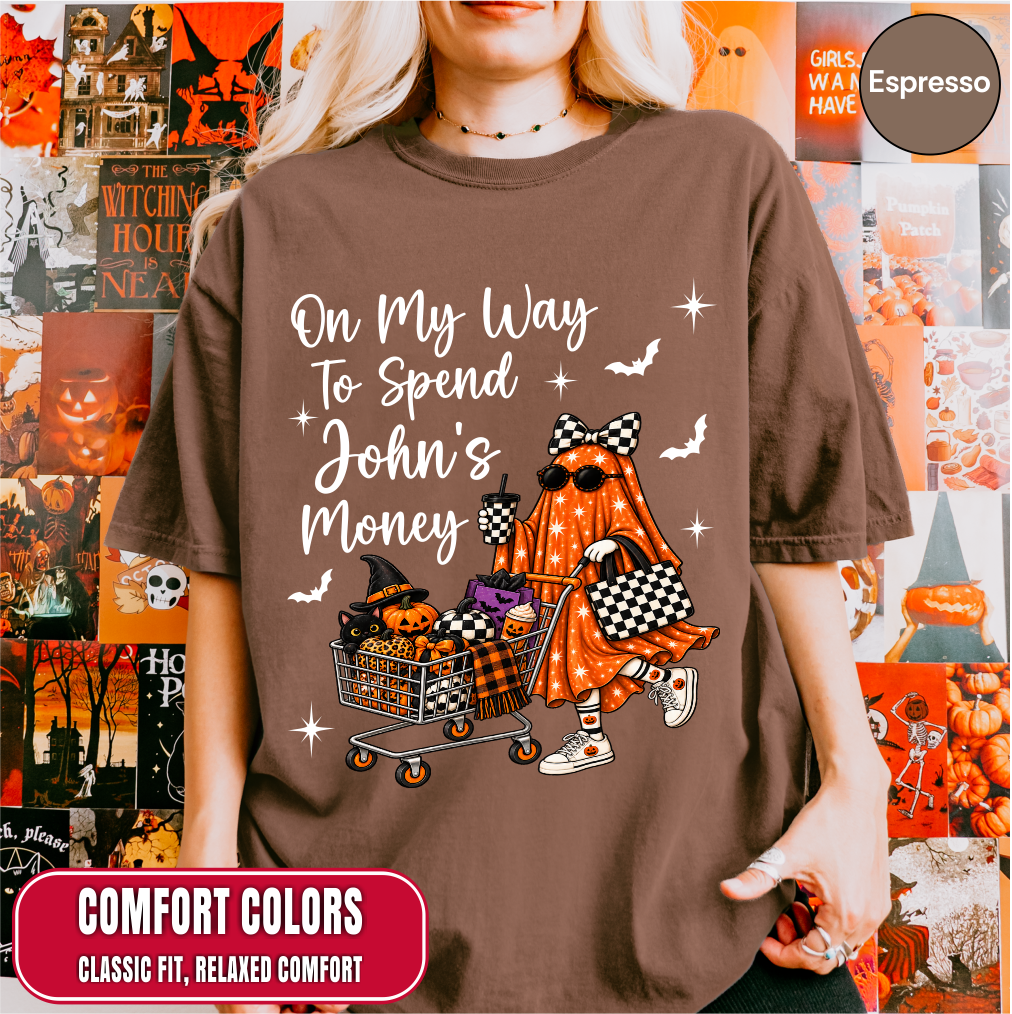 Personalized Funny Wife Halloween Shopping Humor Shirts