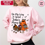 Custom Halloween Funny Ghost Shopping Sweatshirt