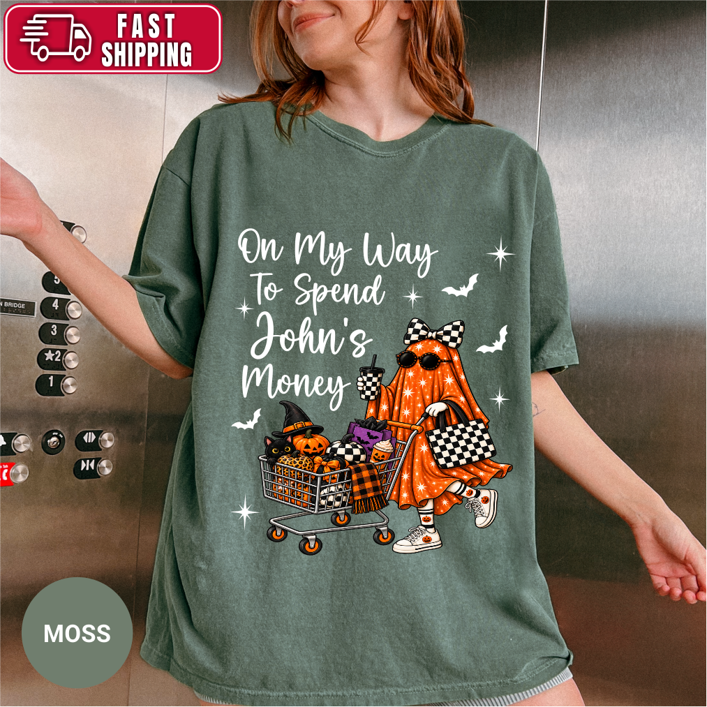 Personalized Funny Wife Halloween Shopping Humor Shirts