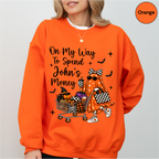 Custom Halloween Funny Ghost Shopping Sweatshirt