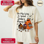 Personalized Funny Wife Halloween Shopping Humor Shirts