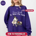 Personalized Funny Shopping Ghost Halloween Sweatshirt