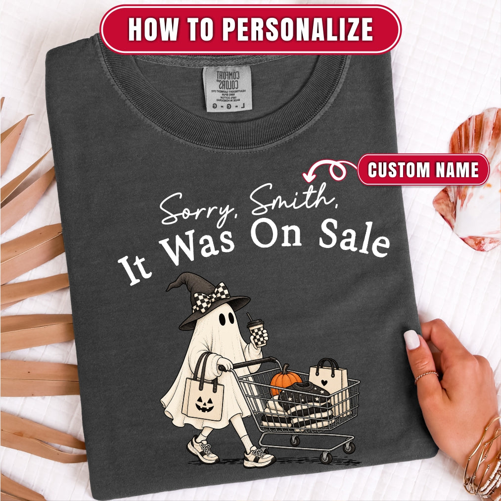 Personalized Funny Shopping Ghost Halloween T-Shirt