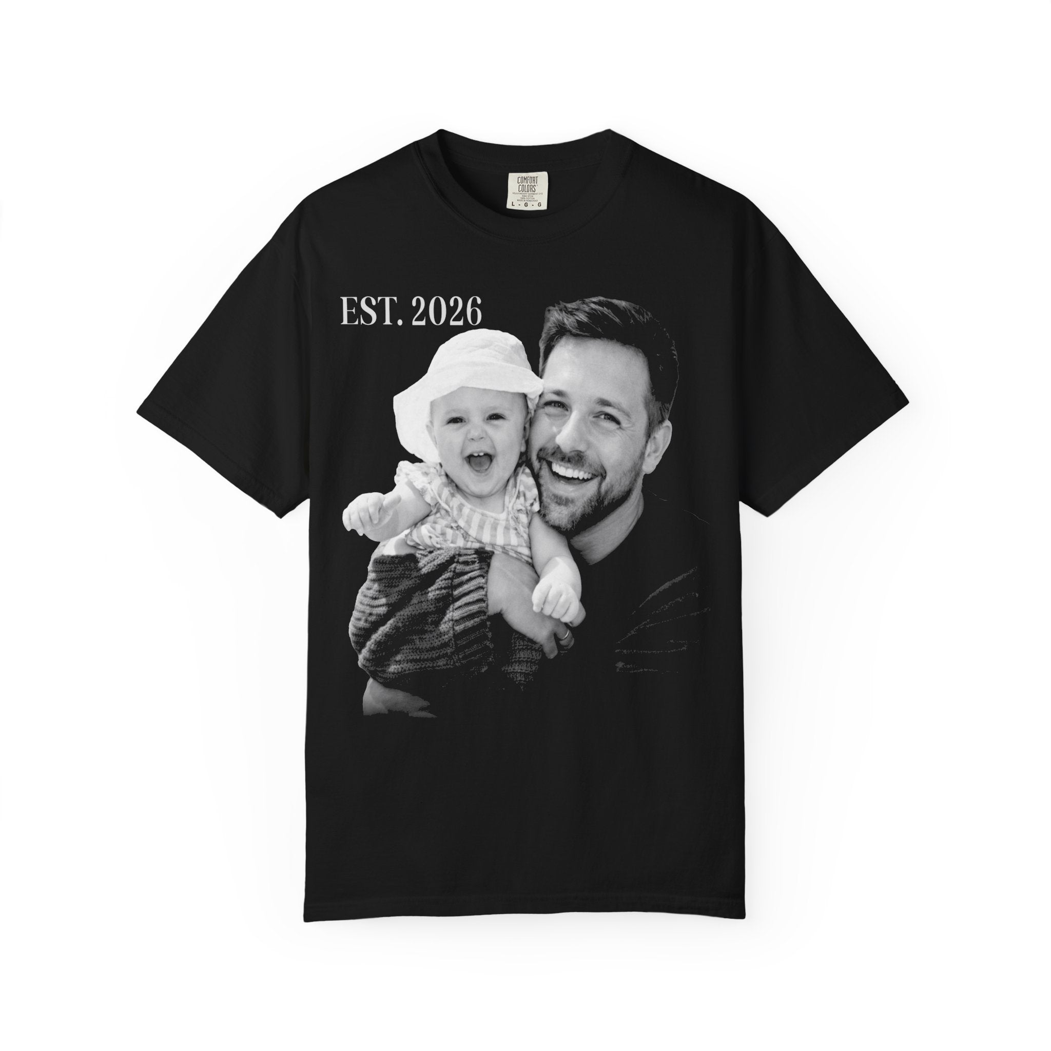 New Dad Est 2026 Shirt - Custom Dad Photo Tshirt