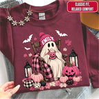 Personalized Cute Ghost Coffee Name Sweatshirt