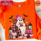 Personalized Cute Ghost Coffee Name Sweatshirt