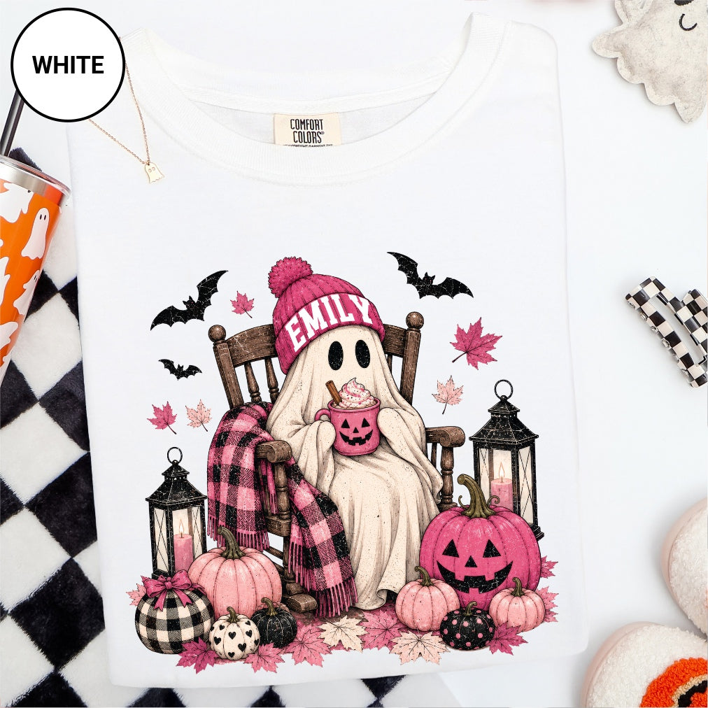 Personalized Cute Ghost Coffee Name Shirt