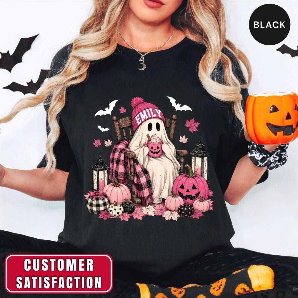 Personalized Cute Ghost Coffee Name Shirt